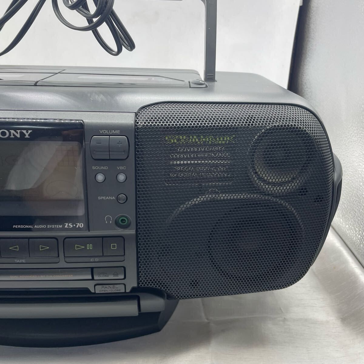  動作品 SONY ZS 70 CD カセット ラジオ 一体型オーディオ u 387 ラジオ ラジカセ ラジオ コンポ