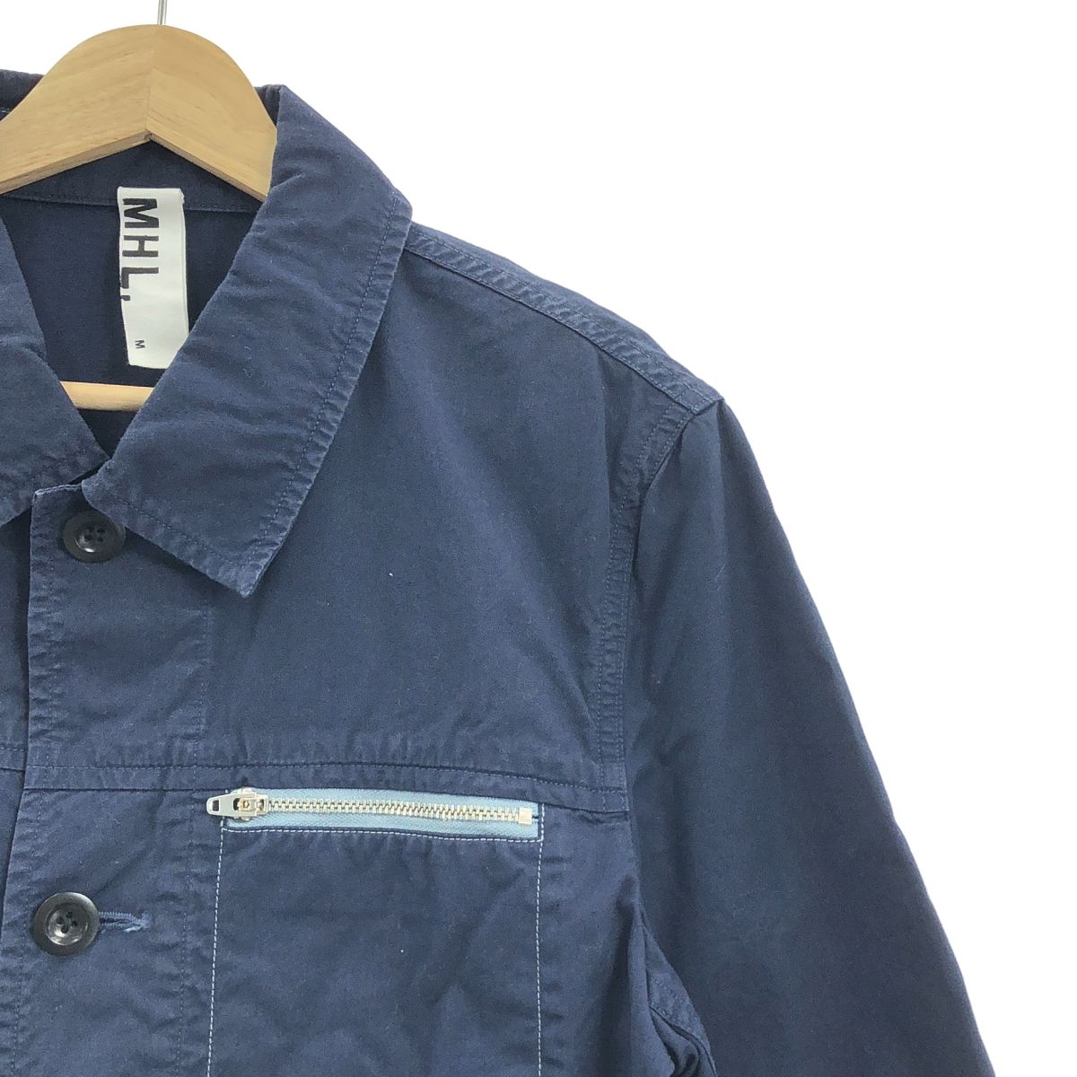 MHL. マーガレットハウエル カバーオール JKT Sサイズ ネイビー MHL. マーガレットハウエル カバーオール JKT Sサイズ ネイビー