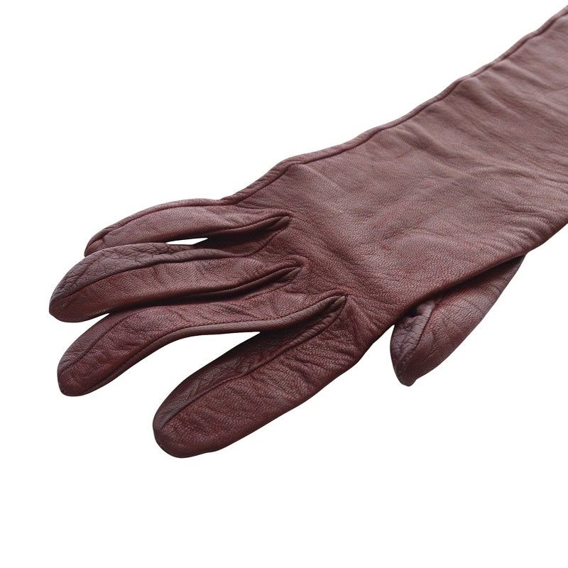 アライア ALAIA ロンググローブ 手袋 レザー ボルドー /YO14 - メルカリ 