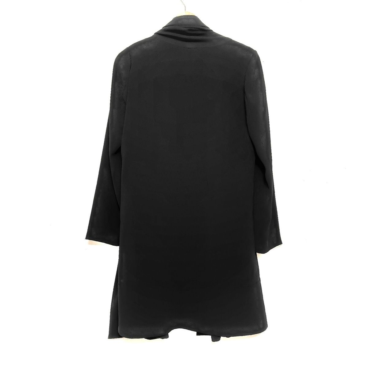 synchro crossings シンクロクロシング コート サイズ36 S レディース - ダークグレー×黒 長袖 ロング丈 春 秋