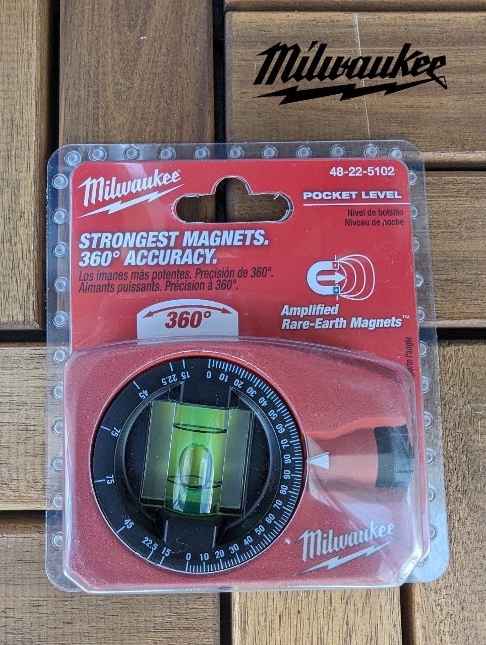 新入荷!! 日本未発売 Milwaukee 48-22-5102 360°ポケットレベル 水平器