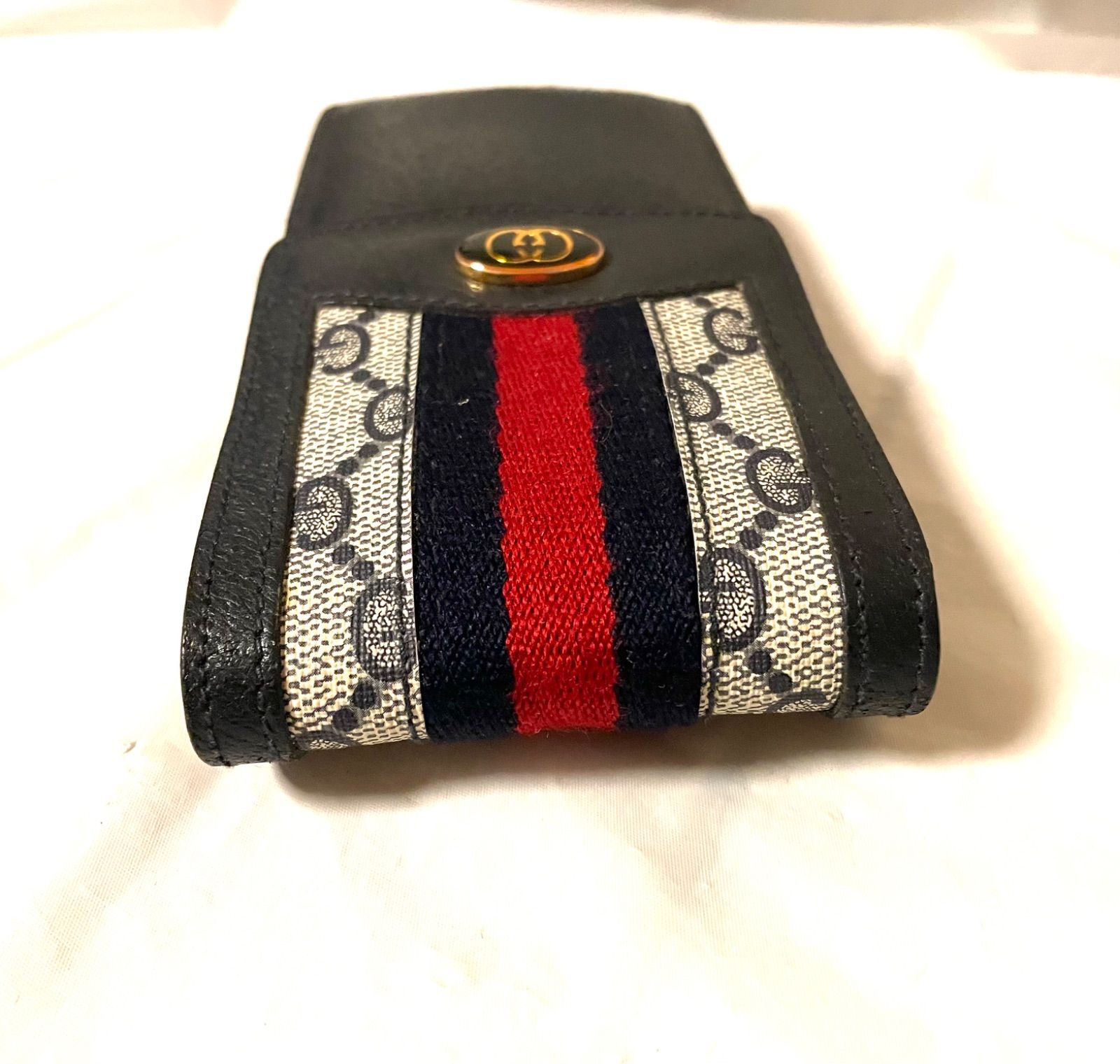 ✨希少✨美品✨GUCCI グッチ メガネケース ペンケース シェリーライン 本革 ✨希少✨美品✨GUCCI グッチ メガネケース ペンケース シェリー