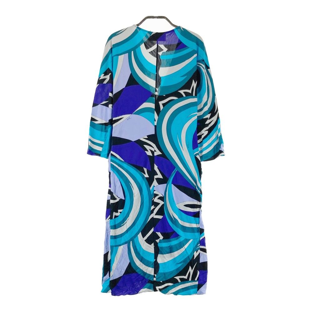 EMILIO PUCCI エミリオ プッチ 七分袖ワンピース ブルー系 40  