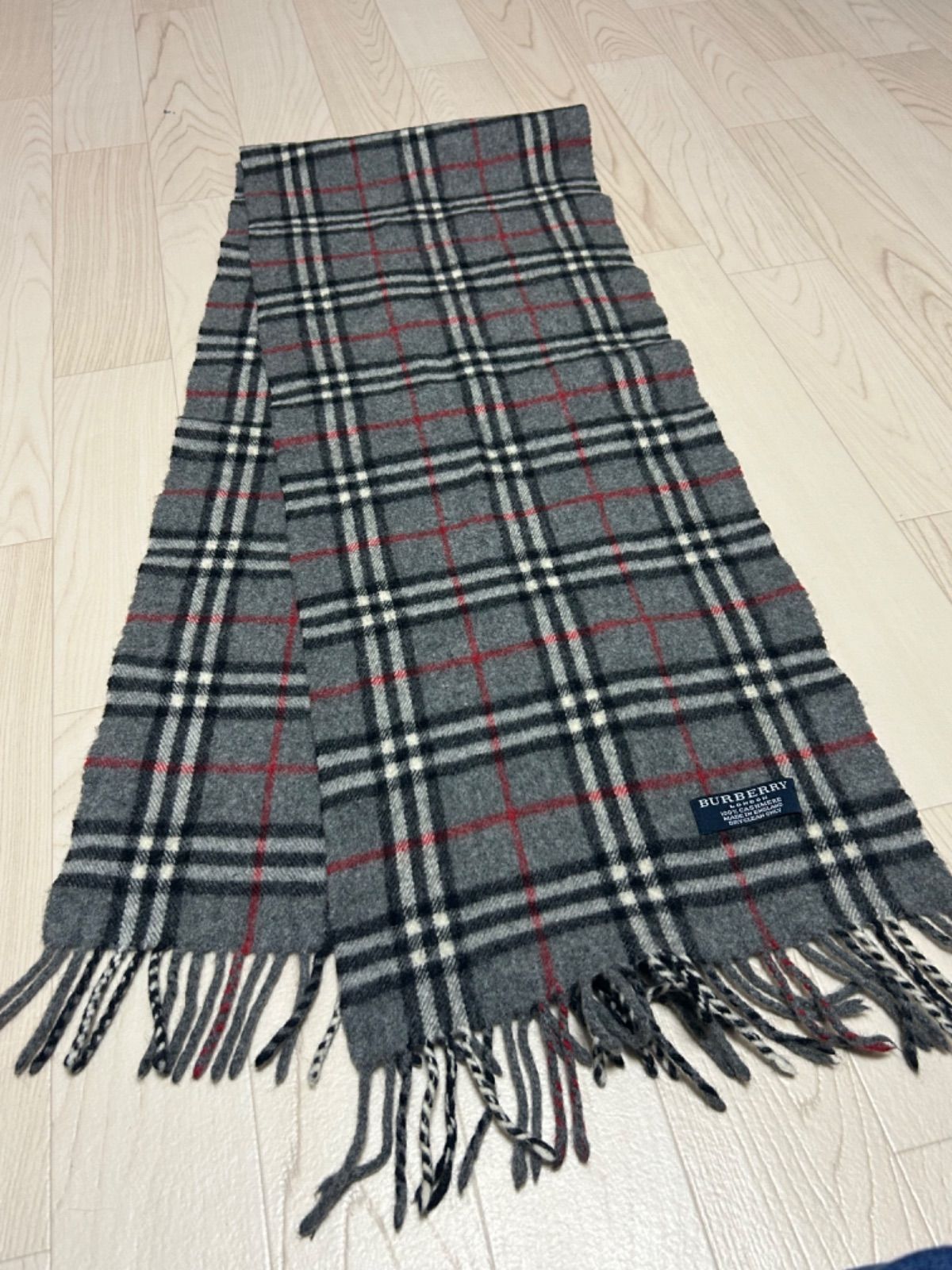 Burberry バーバリー カシミヤ100% ノバチェック マフラー 美品