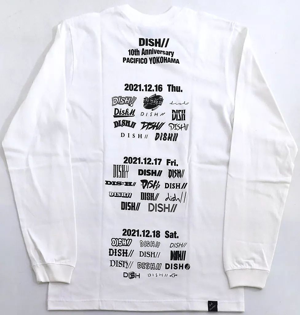 中古】衣類 DISH// ロングスリーブTシャツ ホワイト Lサイズ