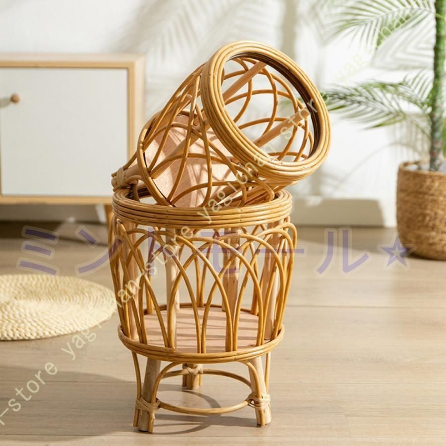 鉢カバー おしゃれ ラタン プランターカバー 花台 フラワースタンド