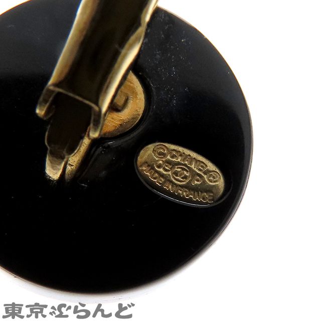 【極美品】シャネル ピアス カメリア ココマーク ブラック □シャネル□ カメリア ココマーク ピアス ラインストーン
