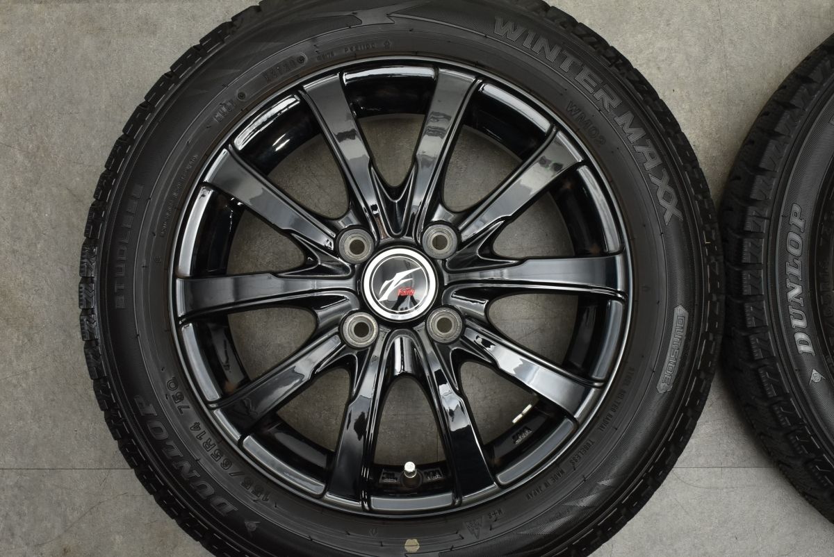 バリ溝】ファング 14in 4.5J +45 PCD100 ダンロップ ウィンター