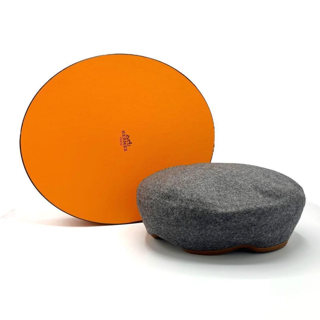 エルメス サントノーレ 58 ベレー帽 セリエ グレー