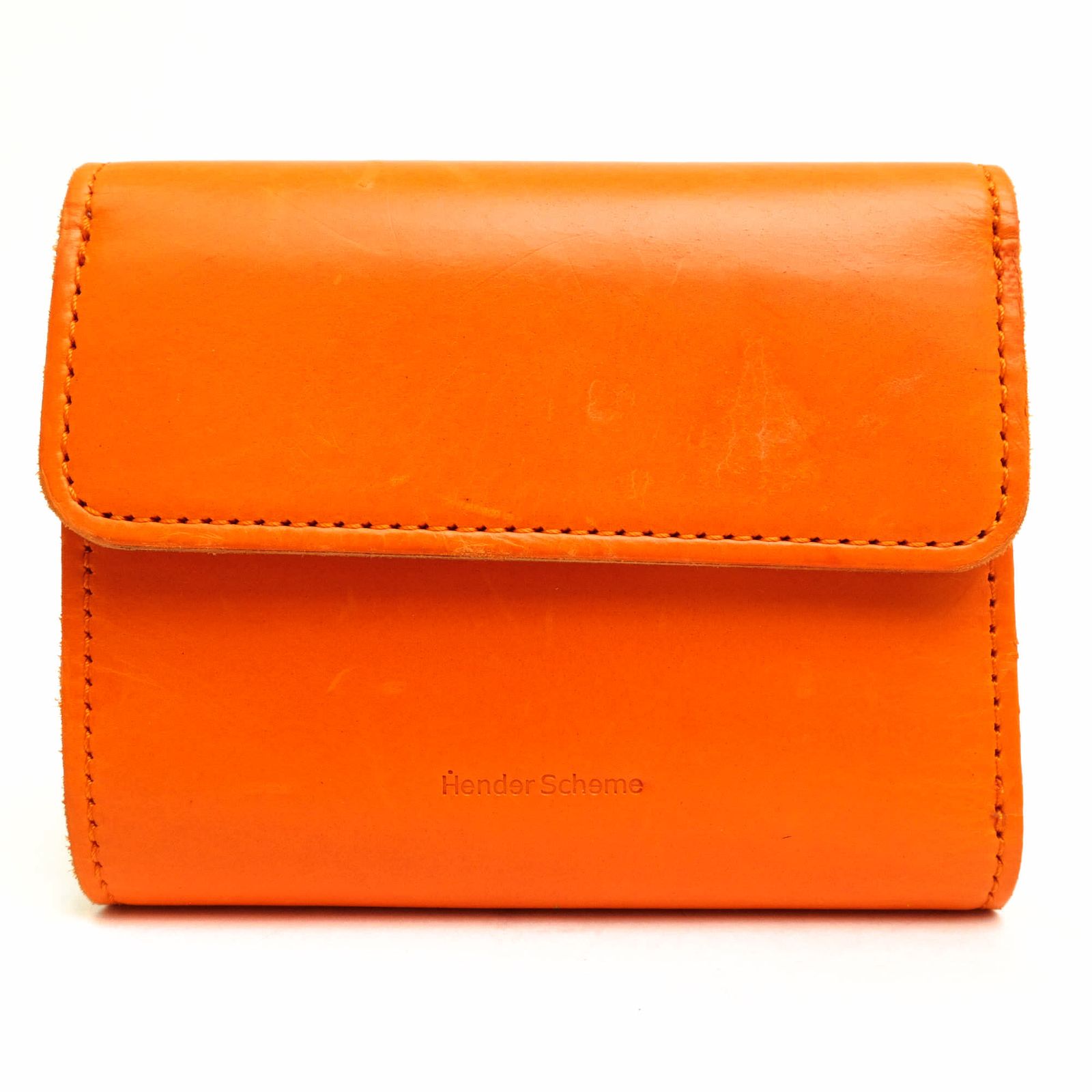 エンダースキーマ／Hender Scheme 財布 ウォレット メンズ 男性 男性用レザー 革 本革 オレンジ  di-rc-blw bellows wallet ベローズウォレット 小銭入れあり 三つ折り ユニセックス 男女兼用