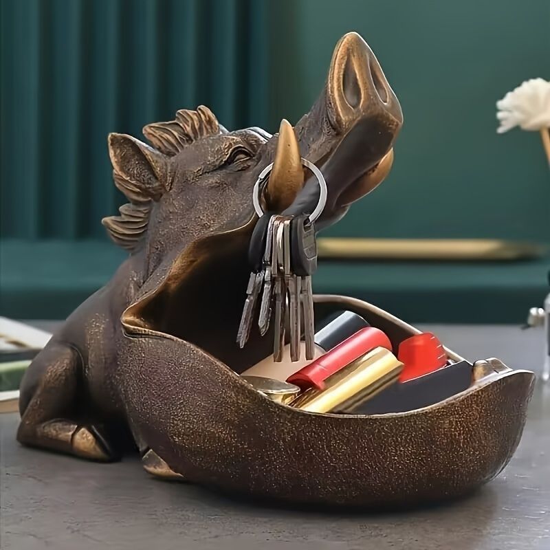 小物入れ イノシシ キー 収納 おしゃれ かわいい デスク 置物 オブジェ 動物 アニマル 猪 ユニーク ポップ プレゼント ギフト 雑貨 NEXPOTALLINN_EU
