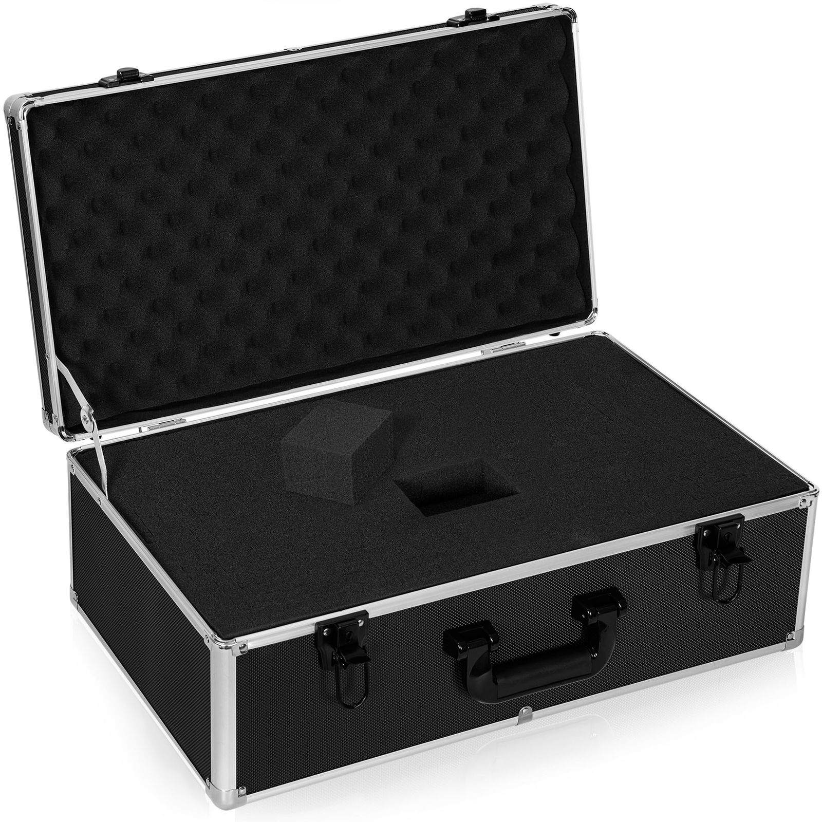 迅速発送 TORIBIO アルミツールケース ブロッククッション付き プロテクトツールケース DIY アタッシュケース 鍵付き アルミケース 精密機器 収納ケース ブラック 56×30.5×20.3cm