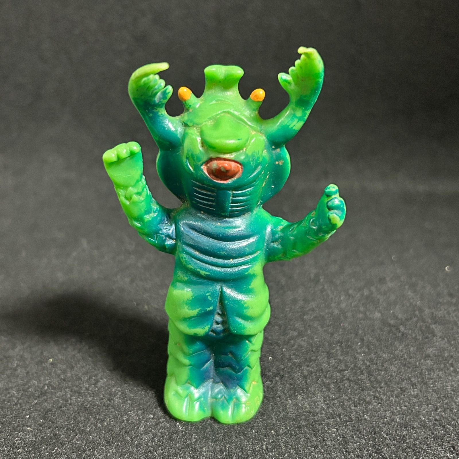 大里玩具 怪獣ジャンホ 指人形 アントラー 黄緑成型 ソフビ フィギュア 昭和 レトロ