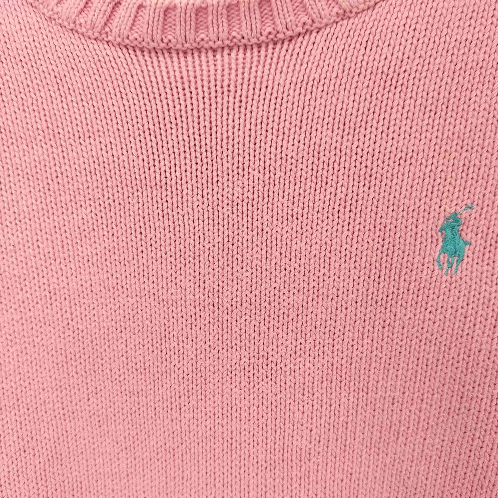 Ralph Lauren - ラルフローレンスポーツ☆コットンニット　セーター　縄編み　ロゴ刺繍　ピンク　L 楽天市場】ラルフローレン ピンク ニット（ニット・セーター