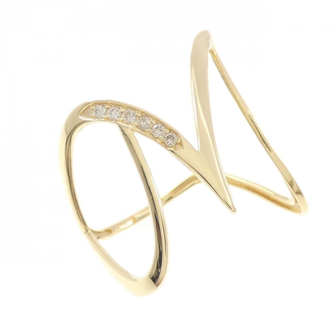 K18YG イニシャルM ダイヤモンド リング 0.05CT - メルカリ 