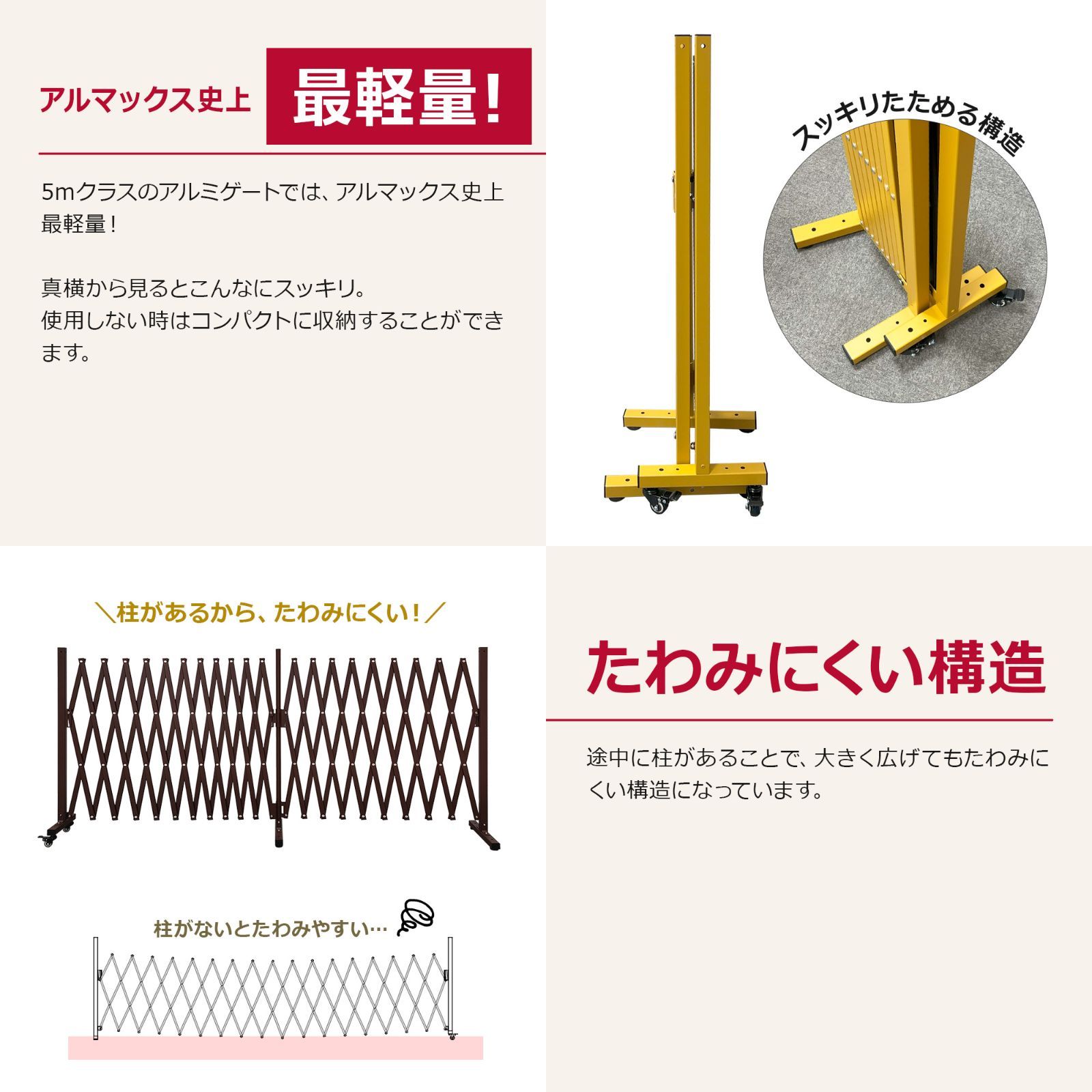 アルミゲート 連結