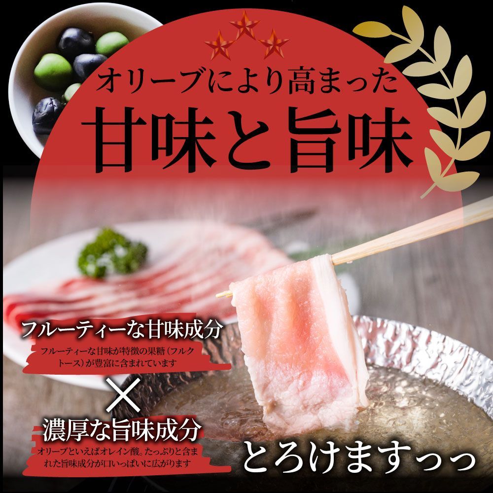 豚肉 肉 オリーブ豚 豚バラ スライス 2kg しゃぶしゃぶ用 父の日 御中元 ギフト 食品 プレゼント 女性 男性 お祝い お中元 肉 オリーブ豚 ロース＆バラ2種食べ比べ スライス 2kg (500g