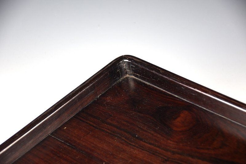 蔵A730 唐物 紫檀四方盆 煎茶盆 36ｃｍ