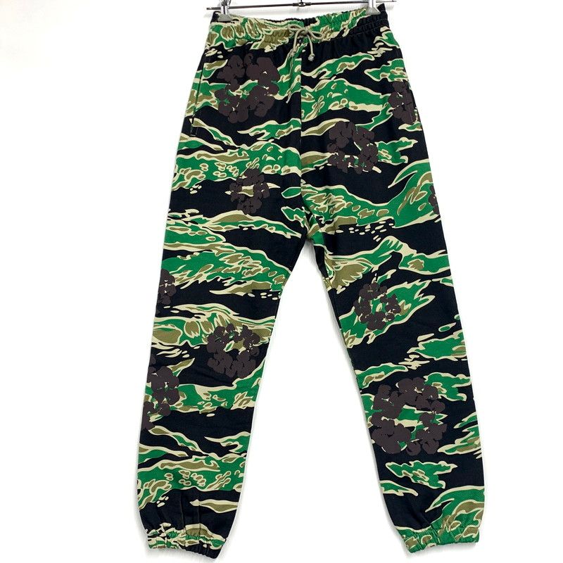 DENIM TEARS GREEN CAMO COTTON WREATH SWEATPANT TIGER CAMO グリーン カモ コットン リース スウェットパンツ タイガーカモ サイズ S メンズ 153-250416-as-09-izu