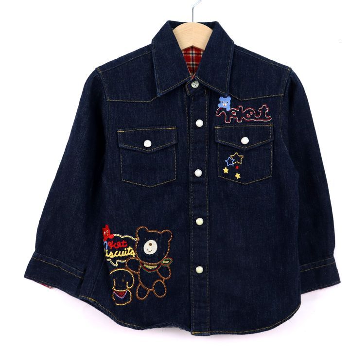 ミキハウス デニムジャケット Gジャン 刺繍 日本製 キッズ 女の子用 100 KBNET 「ケービーネット」 メルカリ