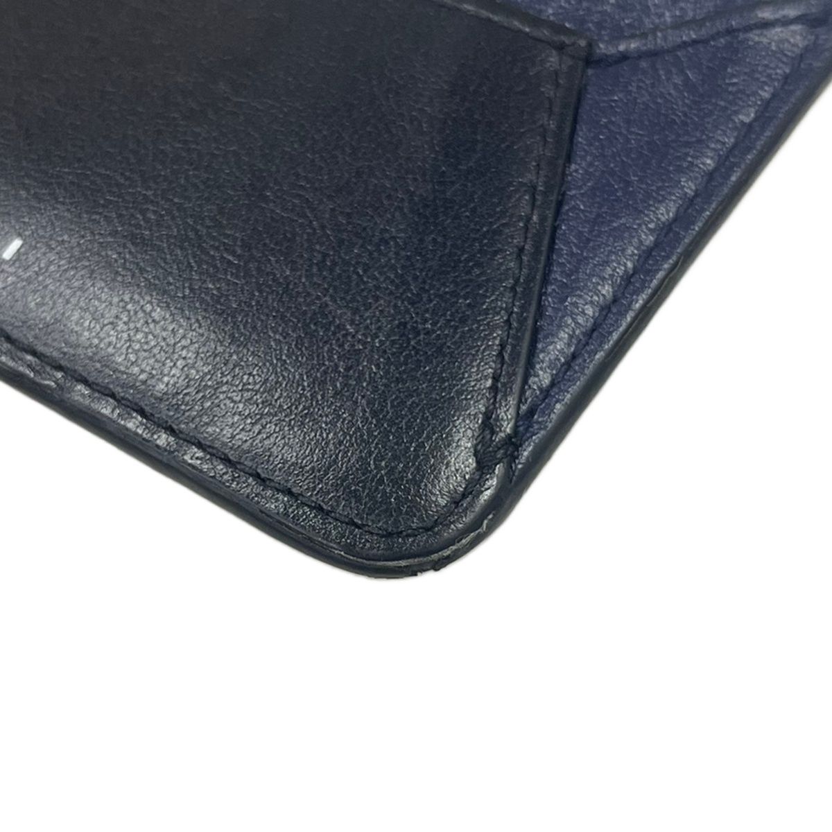 MARNI マルニ レザーフラグメントカードケース ネイビー×ブラック  