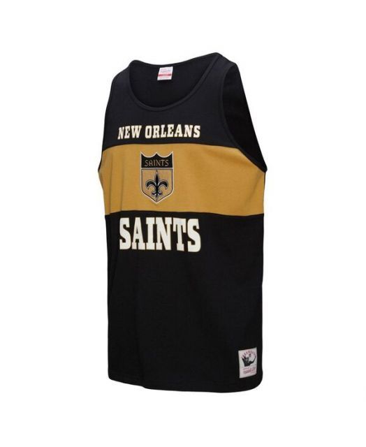 ミッチェル-ネス メンズ タンクトップ トップス Men s Black New Orleans Saints Retro Color Block Tank Top Black WWW_KARIMZIABAT_FR