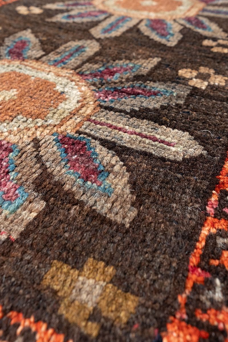 未使用品　60 x 41cm　00s SMALL RUG by Trukmen　トライバルラグ アフガンラグ トルクメン 手織り 絨毯 草木染