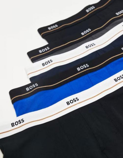 ボス オレンジ メンズ ブリーフパンツ アンダーウェア Boss Bodywear 5-pack Essential boxer briefs in blue black and gray Open miscellaneous
