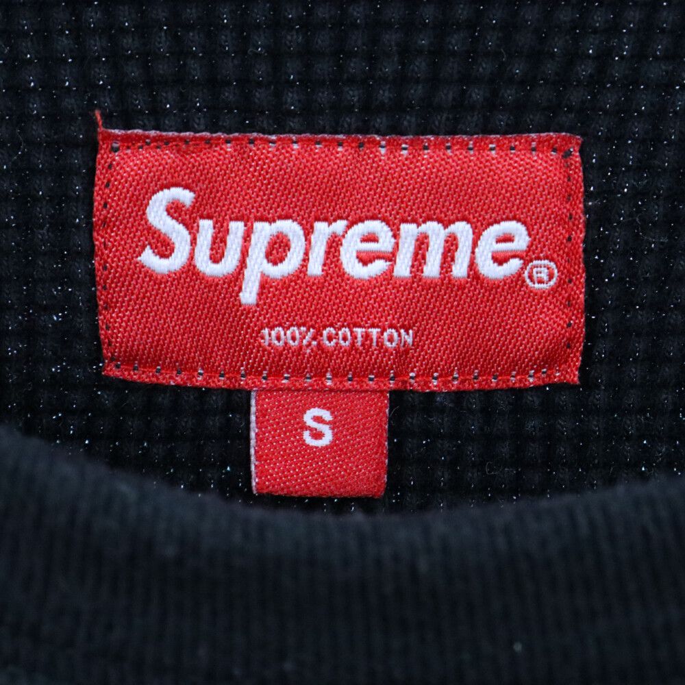 SUPREME18AW NY WAFFLE THERMAL ブラックシュプリーム Supreme NY Waffle Thermal (FW18) - $110