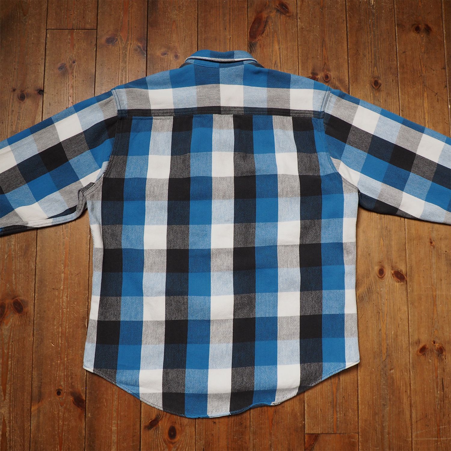 90's Gander Mountain ブロックチェックヘビーネルシャツ 青 90s 00s ネルシャツ ヘビーネル Gander Mountain ガンダーマウンテン