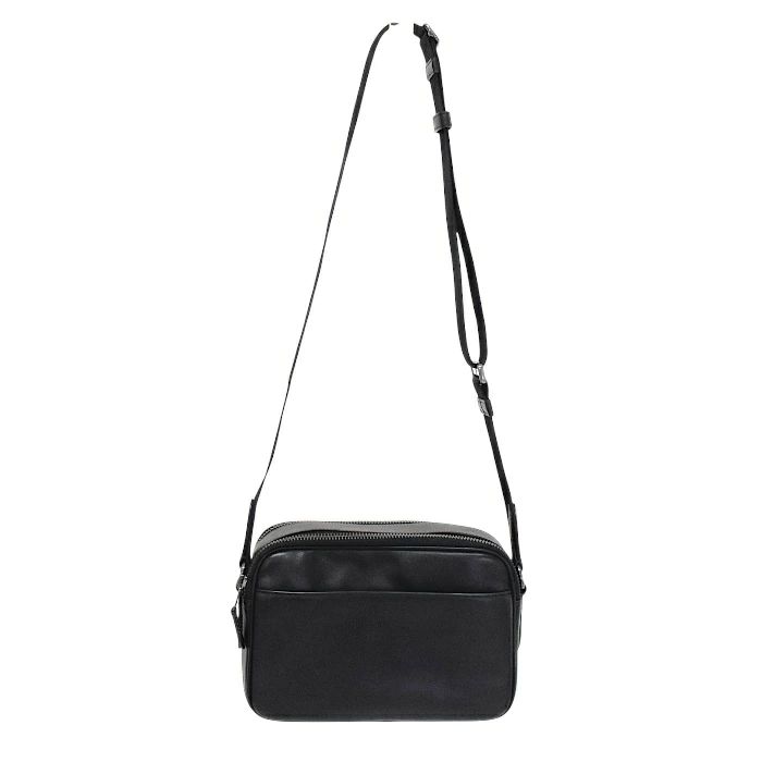 【ABランク】 コーチ COACH グラハム クロスボディ スムース カーフ レザー C4148 ショルダーバッグ ボディバッグ ポシェット ウエストポーチ メンズ レディース ブラック 正規品 中古 mbo30006 COACH ボディバッグ レザーブラック ウエストバッグ クロスボディ