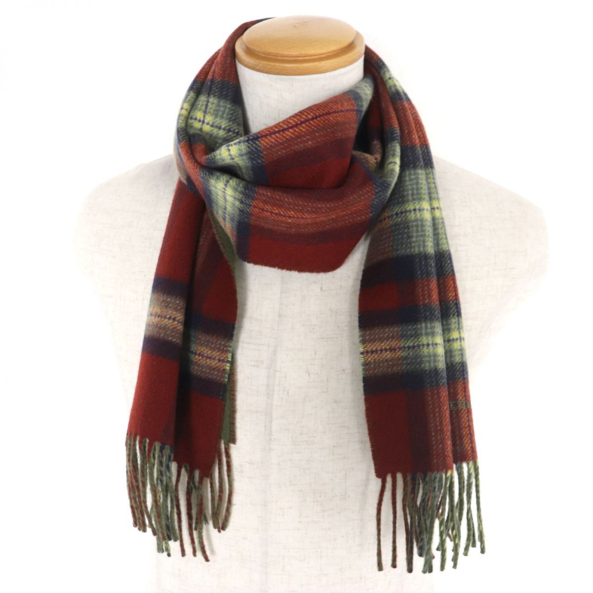 未使用品▽2021年11月購入 HERMES エルメス チェック柄 ロゴ刺繍