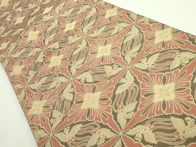 平和屋本店 最 人間国宝 北村武資 経錦 六通柄袋帯 花鳥菱文 金糸 DZAB0098kh5