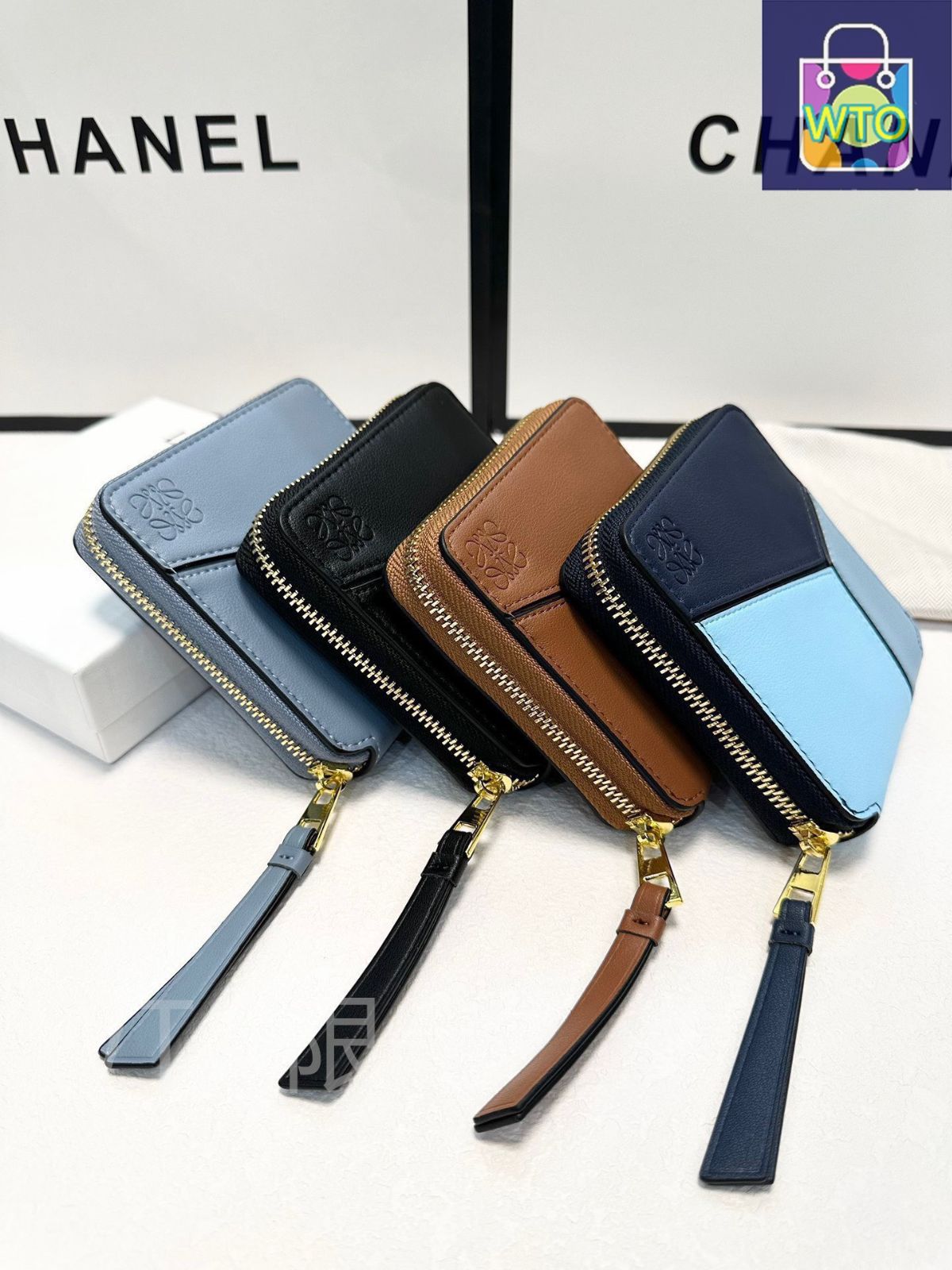 Loewe レザーウォレット　ブラック　高品質で実用的なデザイン！新品未使用品 今日特価】Loewe レザーウォレット, マルチカラー, 高品質で実用