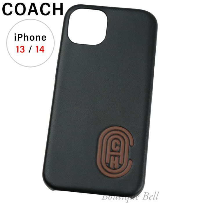 【COACH】コーチ レトロ C ロゴ iPhone13 iPhone14 ケース ブラック