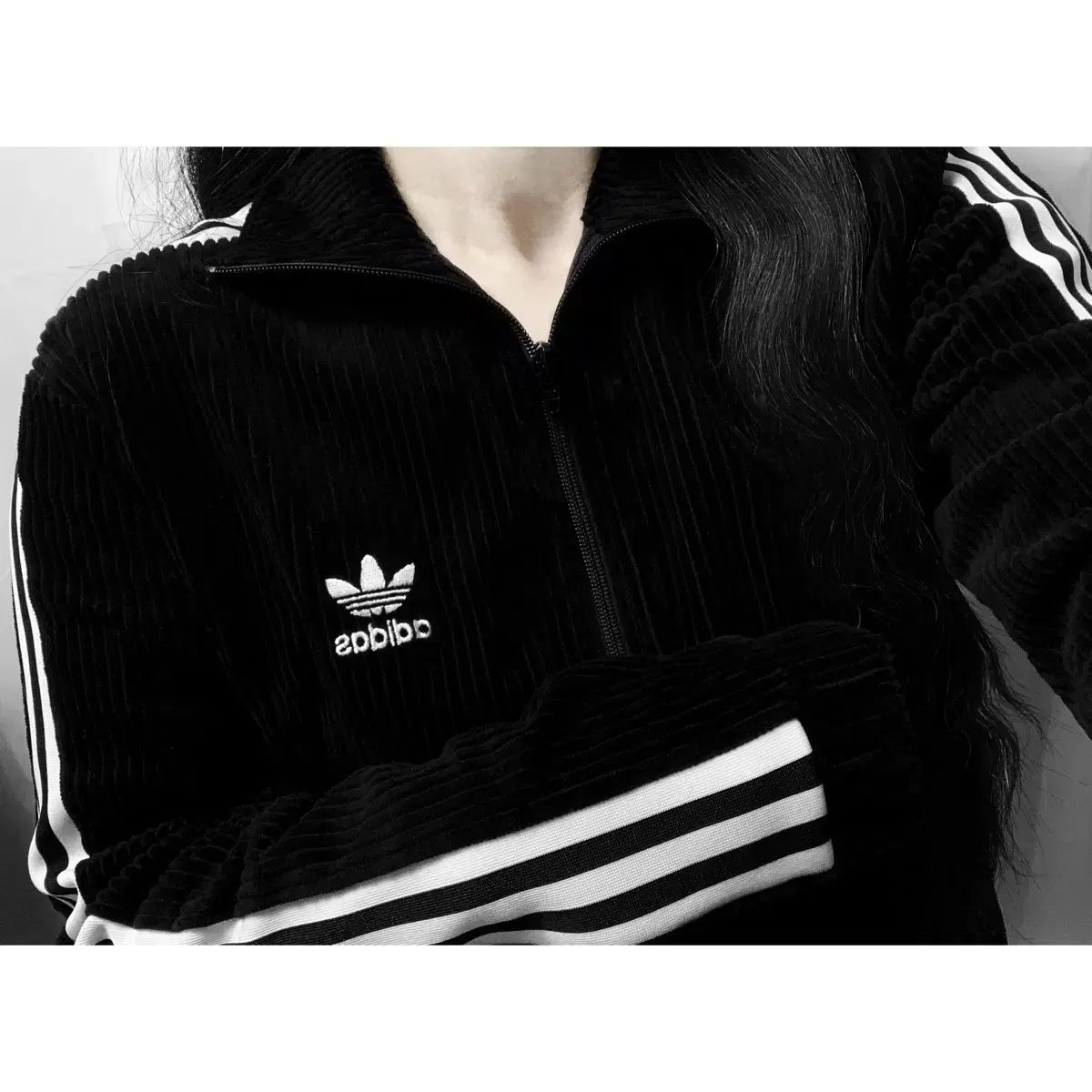 adidas アディダス ファイヤーバード コーデュロイ ベロア ジャージ ジップアップ トラックトップス