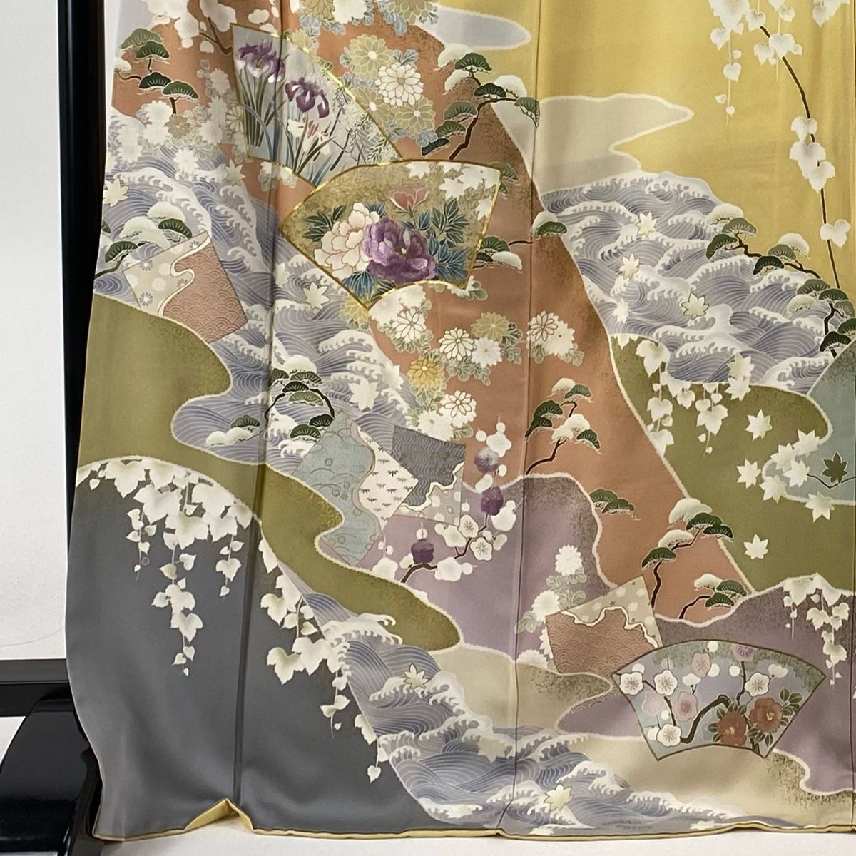 染め分け金彩友禅 付下げ訪問着 トールサイズ裄丈67.5 染め分け金彩