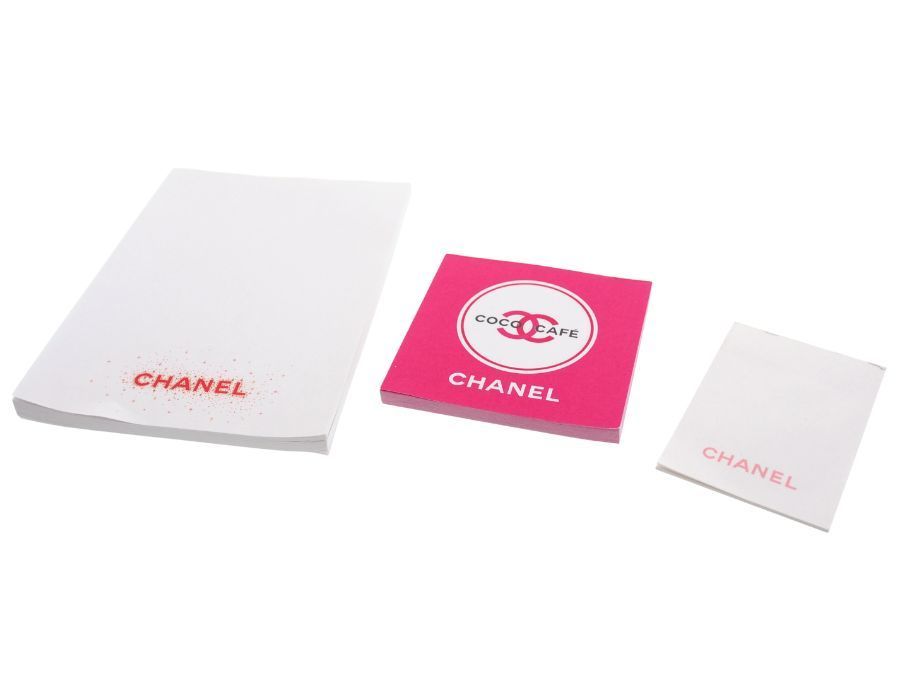 シャネル ノベルティ メモ帳 付箋 3個セット 2018ホリデー COCO CAFE