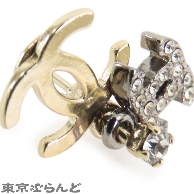 シャネル　CHANEL ココマーク　ストーン　ピアス　ベージュ　シルバー金具 シャネル ピアス CHANEL EARRING AB5276 ココマーク メタル