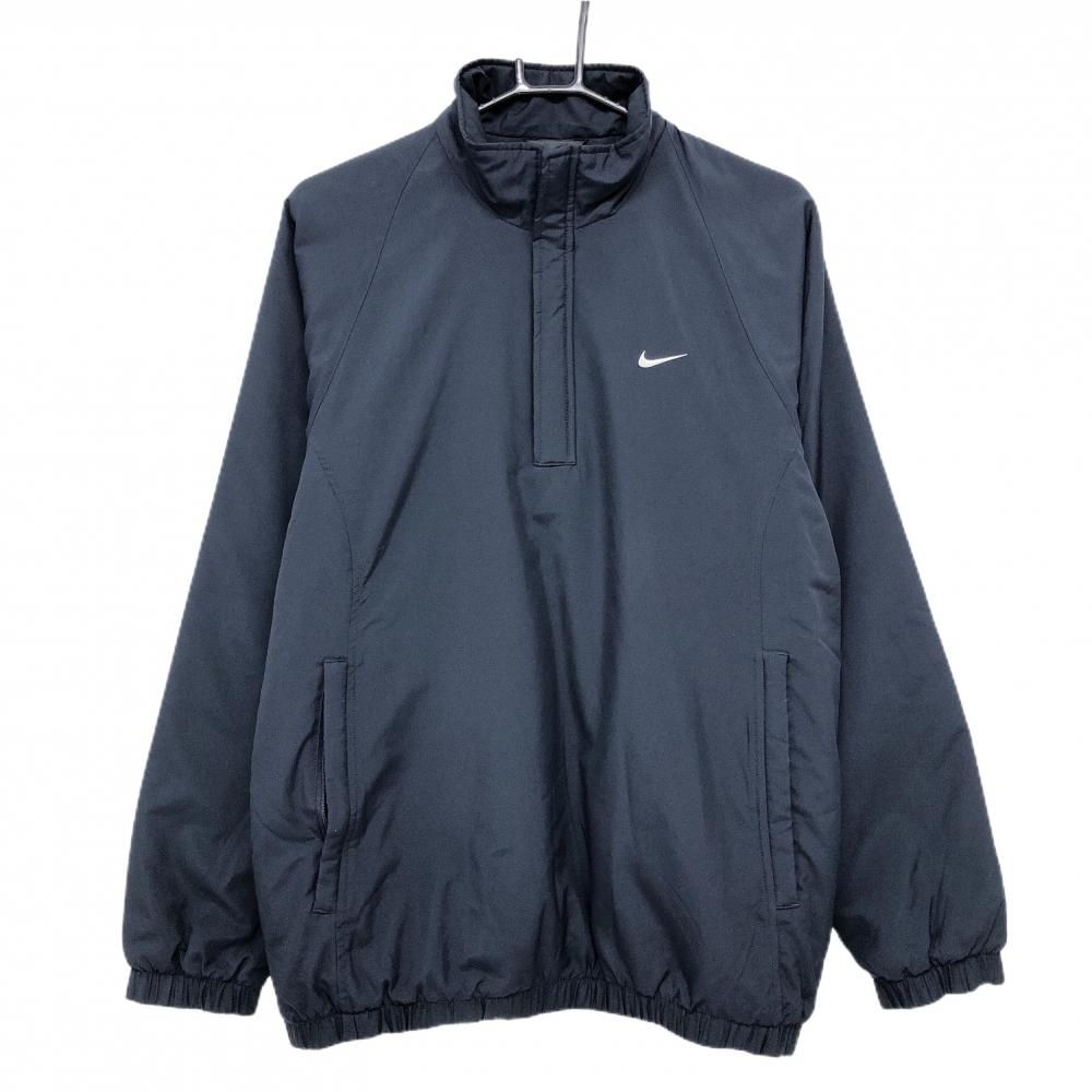 ☆特価☆ナイキゴルフ 中綿ブルゾン ネイビー×白 ハーフジップ ロゴ刺しゅう メンズ S ゴルフウェア NIKE - メルカリ