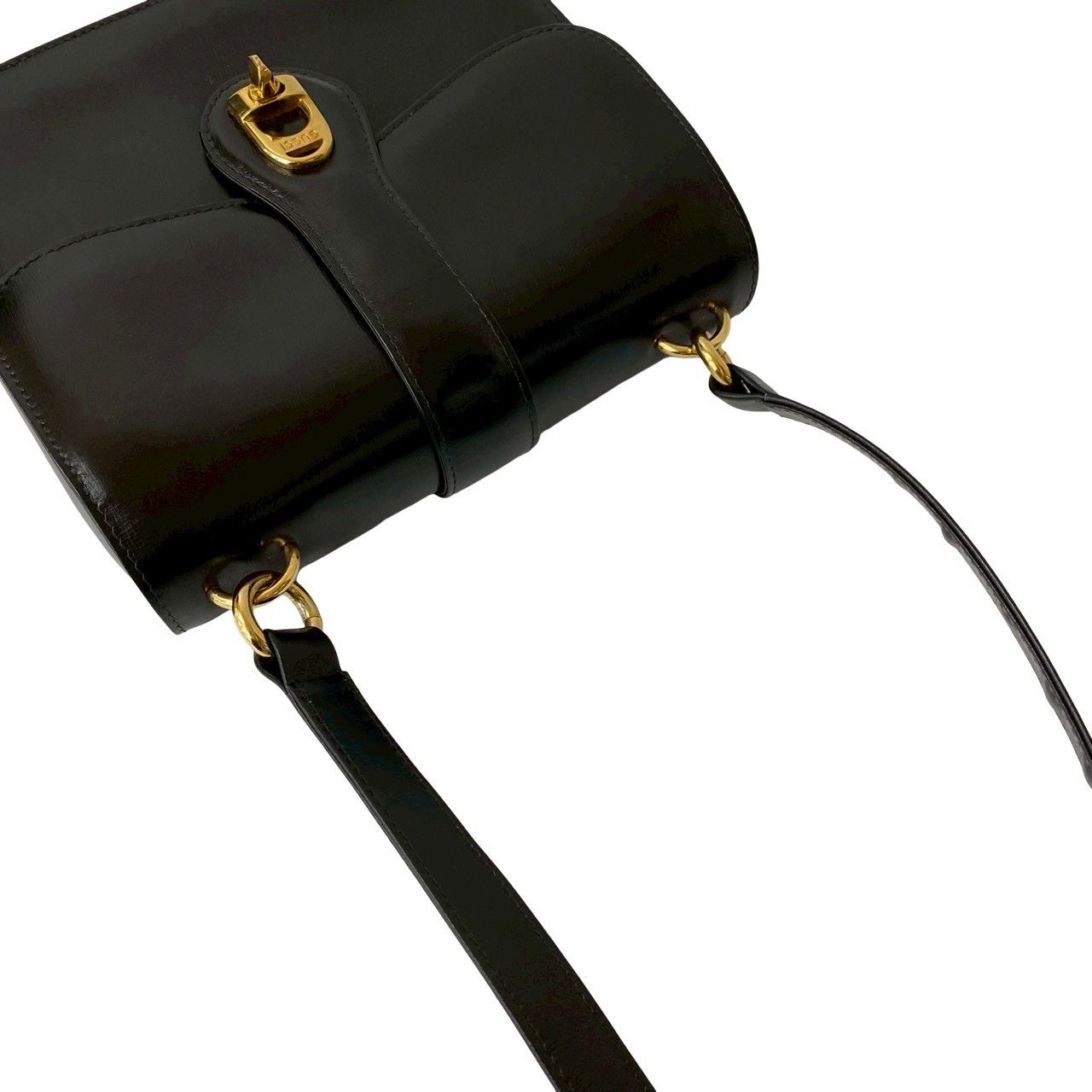 極 美品 箱 袋付 オールドグッチ レザー チェーン ショルダーバッグ ブラック 極 美品 袋付き GUCCI グッチオールドグッチ ヴィンテージ GG ロゴ