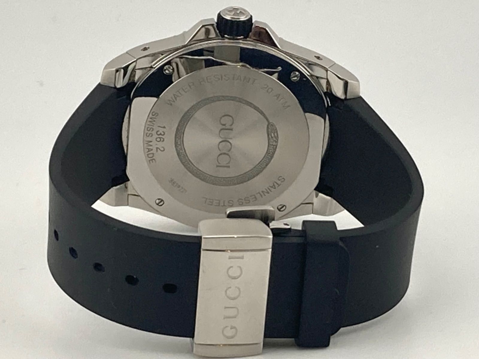 GUCCI グッチ DIVE ダイブ YA136217 136.2 スネークモチーフ クォーツ