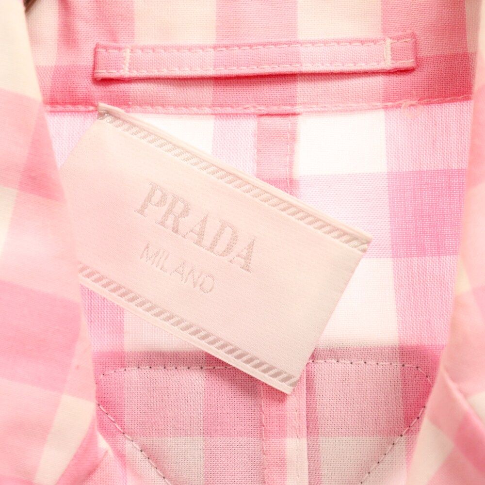 PRADA (プラダ) 23SS ギンガムチェック柄 コットンコート