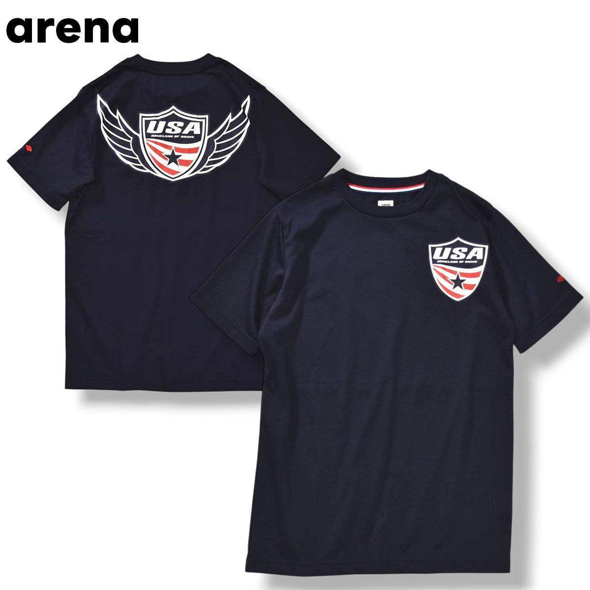 希少美品arena アリーナ 競泳日本代表 Tシャツ Japan デサント製-レア