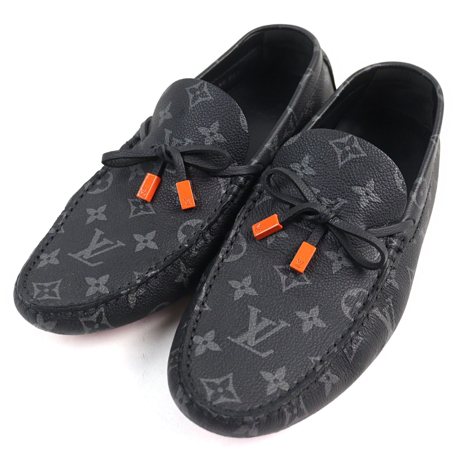 裏張り新品　美品　ルイヴィトン　LV金具　ゴールド　レザー　ローファー　スクエア ルイヴィトン LOUIS VUITTON ドライビングシューズ ローファー