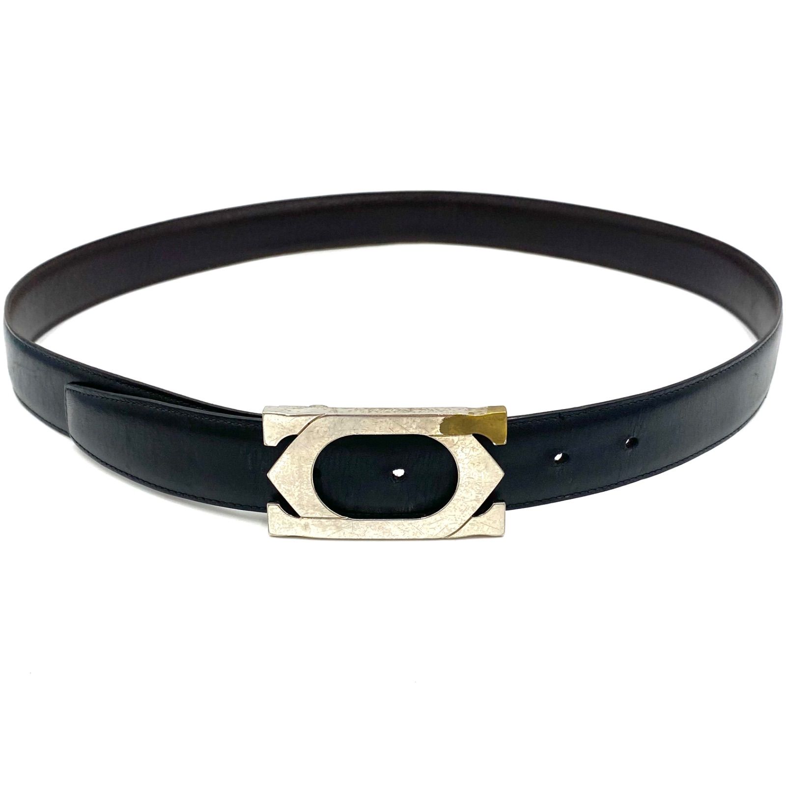 カルティエ　Cartier レザー製　ベルト Cartier カルティエ ベルト ウエスト レザー 革 シルバー金具