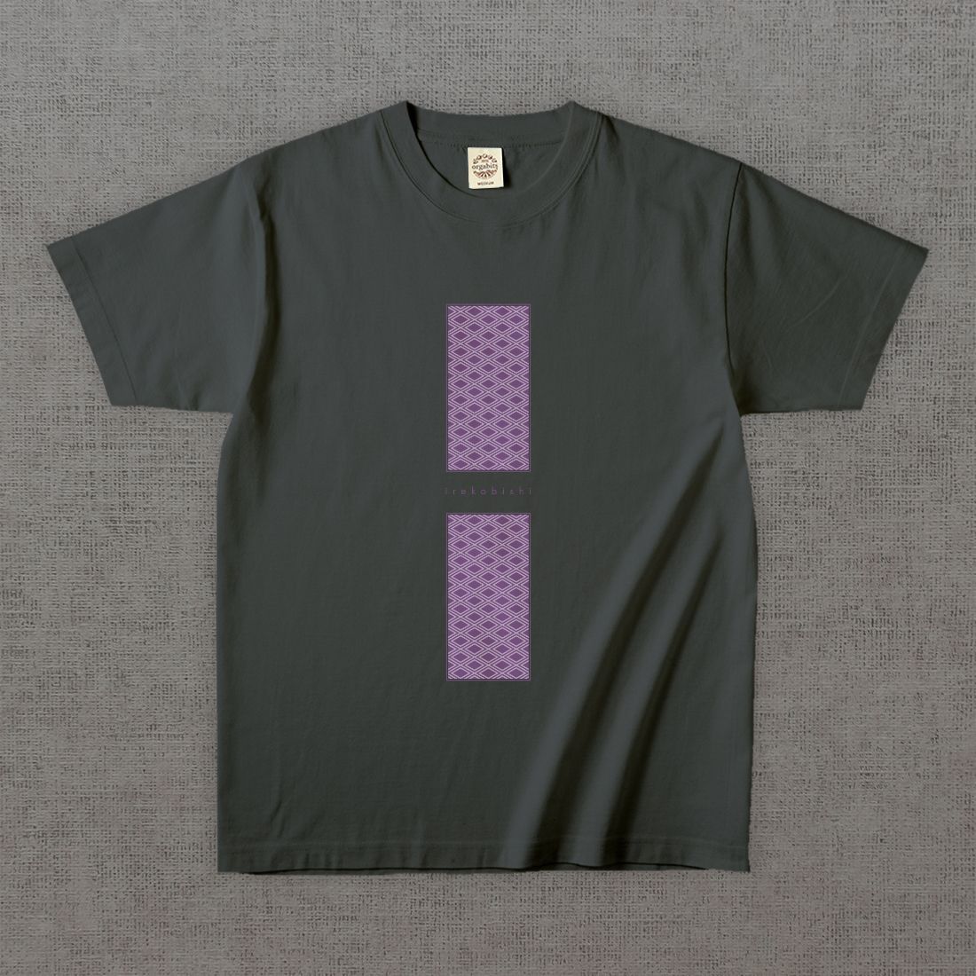 和柄Tシャツ　入れ子菱 -彩・角-