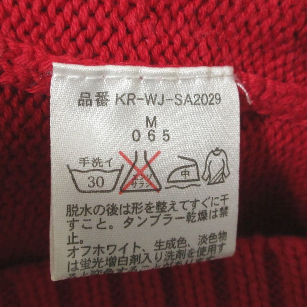 美品 POLO JEANS COMPANY ポロジーンズカンパニー ラルフローレン 星条旗 刺 ハイネック プルオーバー ニット セーター M レッド レディース 古着 中古 POLO RALPH LAUREN - 美品 POLO JEANS COMPANY ポロジーンズ
