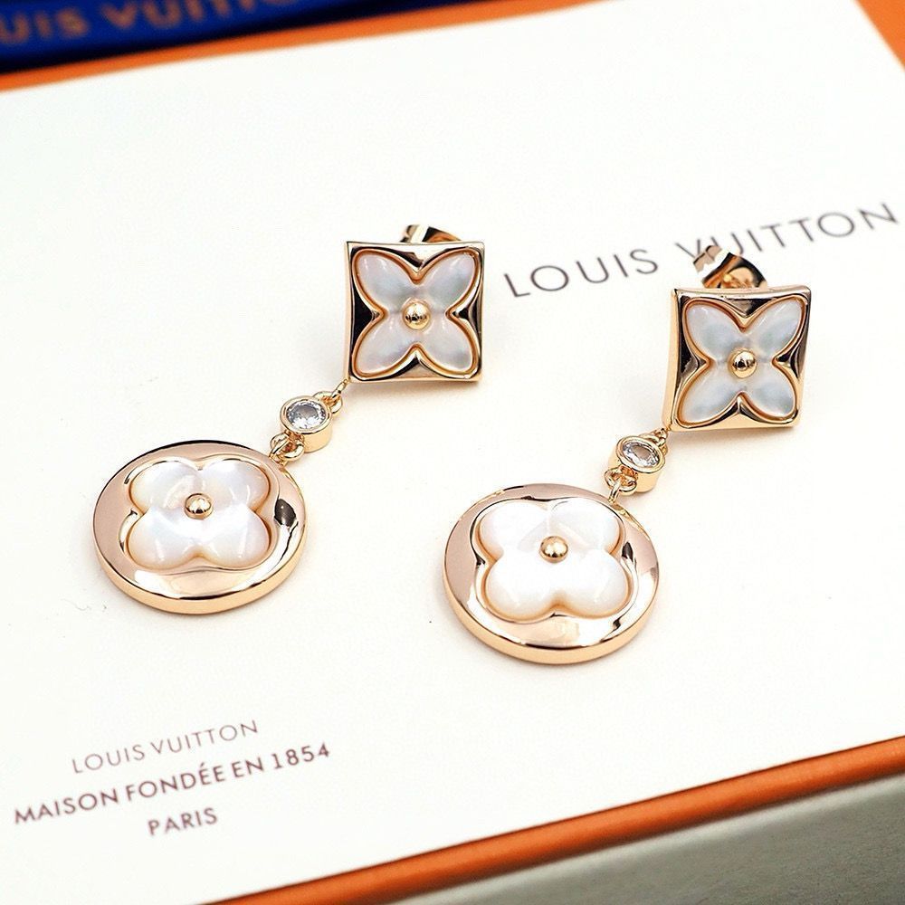 新品未使用 Louis 思いとどまり Vuitton ピアス ゴールド 両耳2個