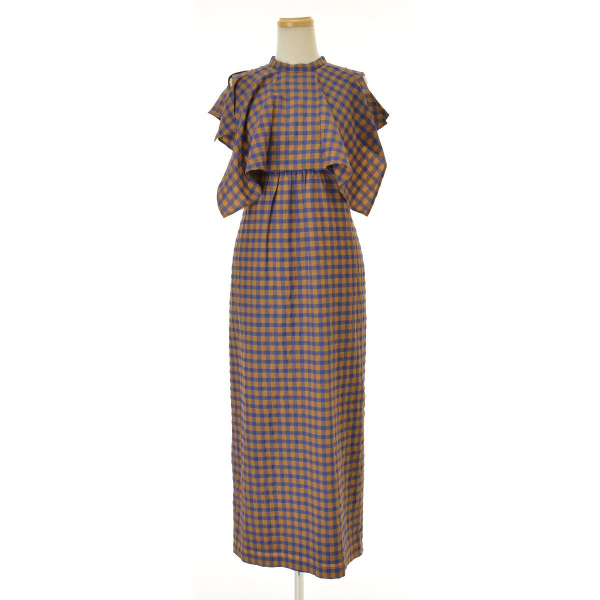 CLANE】23SS 14112-5262 GINGHAM CHECK HANDKERCHIEF ONE PIECE